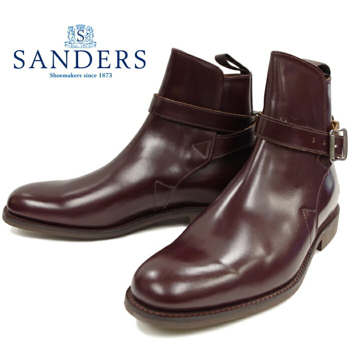 ●● サンダース 靴 ミリタリー SANDERS 1378 JODPHUR BOOTS 【バーガンデ ...