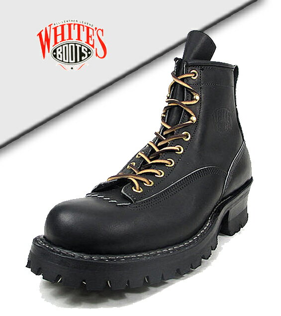 ●● WHITE’S BOOTS ホワイツブーツ SMOKE JUMPER(スモークジャンパー) ブラック スムース 350VLTT ワイズ:E送料無料 メンズ ワーク ブーツ Boots ソール交換可 ビブラム Vibram ラギッド アメリカ製 USA BLACK 【あす楽対応】【コンビニ受取対応】