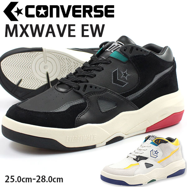 【在庫一掃セール 4/28 1:59まで】 コンバース スニーカー メンズ 25.0-28.0cm 靴 男性 ローカット CONVERSE CHEVRON STAR MXWAVE EW スエード 厚底 ダッドスニーカー バスケ ボリューム ゴア 替え紐 滑りにくい 流行 トレンド 衝撃吸収 クッション 疲れにくい