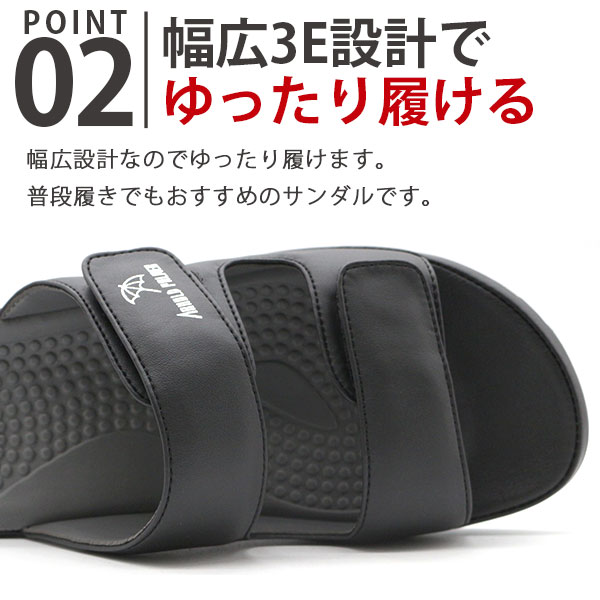 【15日限定★P最大8倍】 サンダル メンズ レディース 靴 黒 ブラック 軽量 軽い コ...