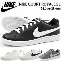 ナイキ スニーカー メンズ レディース 24.0-28.0cm 靴 男性 女性 ローカット NIKE COURT ROYALE SL 844802 白 黒 おしゃれ シンプル 通勤 通学 仕事 学校 ゴム 滑りにくい ビッグロゴ 合わせやすい コート ユニセックス 男女兼用 モノトーン 人気 【正規品】 tok