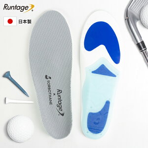 【1点までメール便対象】Runtage(ランテージ) アスリートラウンドプロ インソール ゴルフシューズ専用インソール スコアアップ 飛距離アップ メンズ/レディース ブラック 22cm-29cm 靴 中敷き 衝撃吸収 |(代引不可)[M便 1/1]