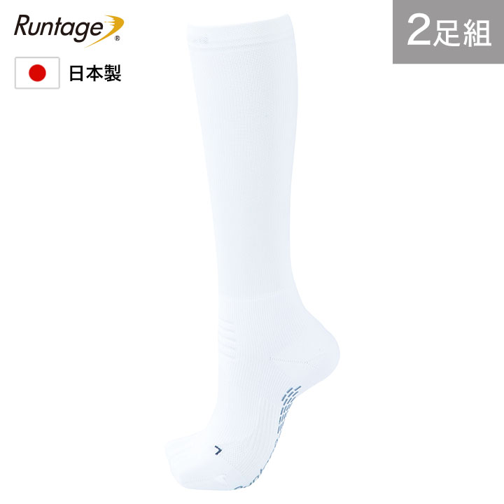 Runtage(ランテージ) アスリートラウンドPRO V2 ゴルフソックス グレー メンズ/レディース 23-29cm ゴルフ ソックス 靴下 ハイソックス ゴルフ用 靴下 着圧 着圧ソックス スポーツソックス（メール便不可）