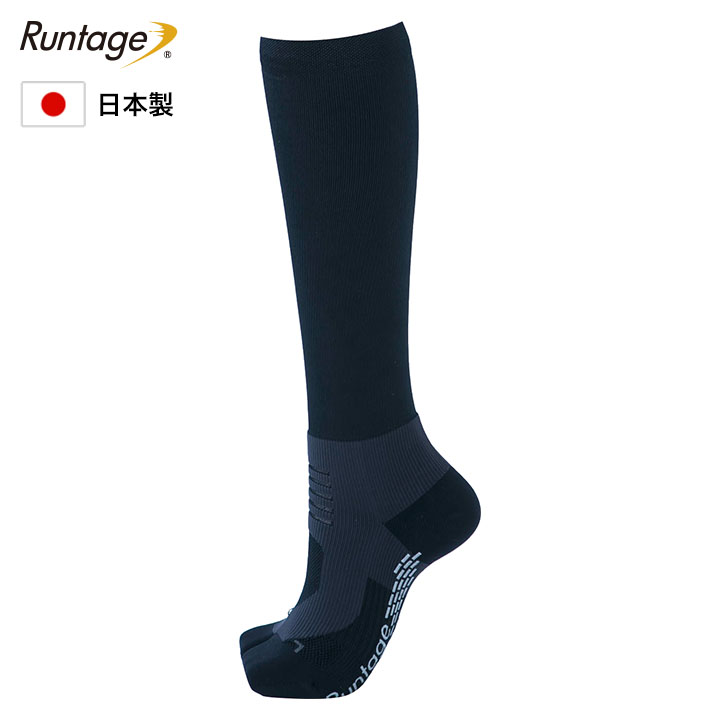 Runtage(ランテージ) アスリートラウンドPRO V2 グレー ゴルフソックス メンズ/レディース 23-29cm ゴルフ ソックス 靴下 ハイソックス ゴルフ用 靴下 着圧 着圧ソックス スポーツソックス(代引不可)