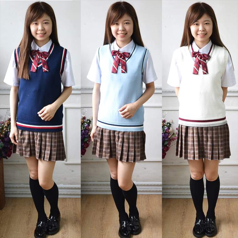 制服 ベスト スクールベスト 正統派 セットアップ 女子高生 通学 学生 中学 ｖネック 配色 夏用 涼しい 大人気 Jc シンプル レディース 定番 紺 かわいい Jk 人気 小さい 即納 大きい 夏 ニットベスト