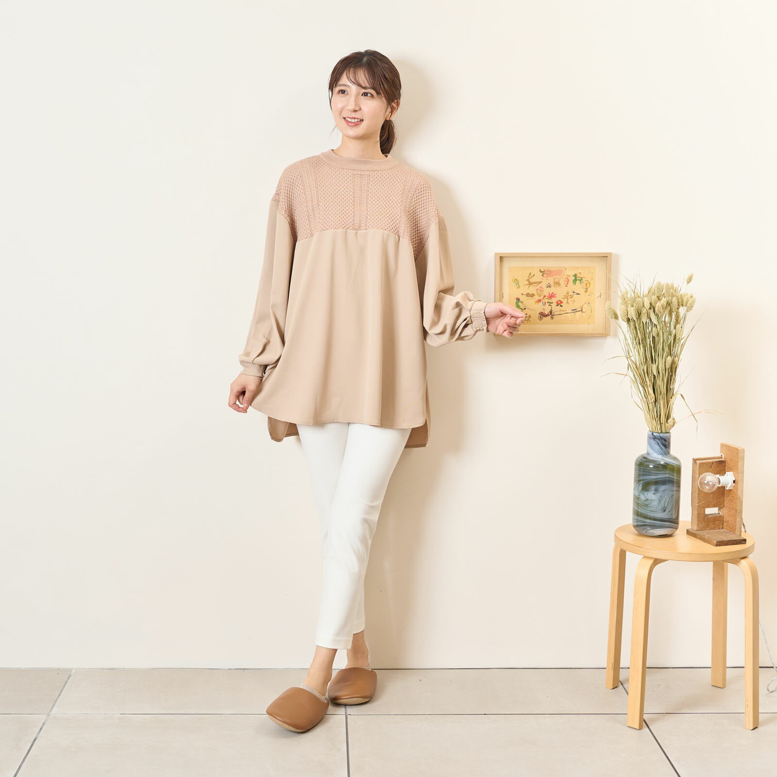 Rakuten - [for mom] チュニックパンツ レディース 産前産後 ママ 妊婦 春 夏 秋 冬 20代 30代 40代 OL [22717A]