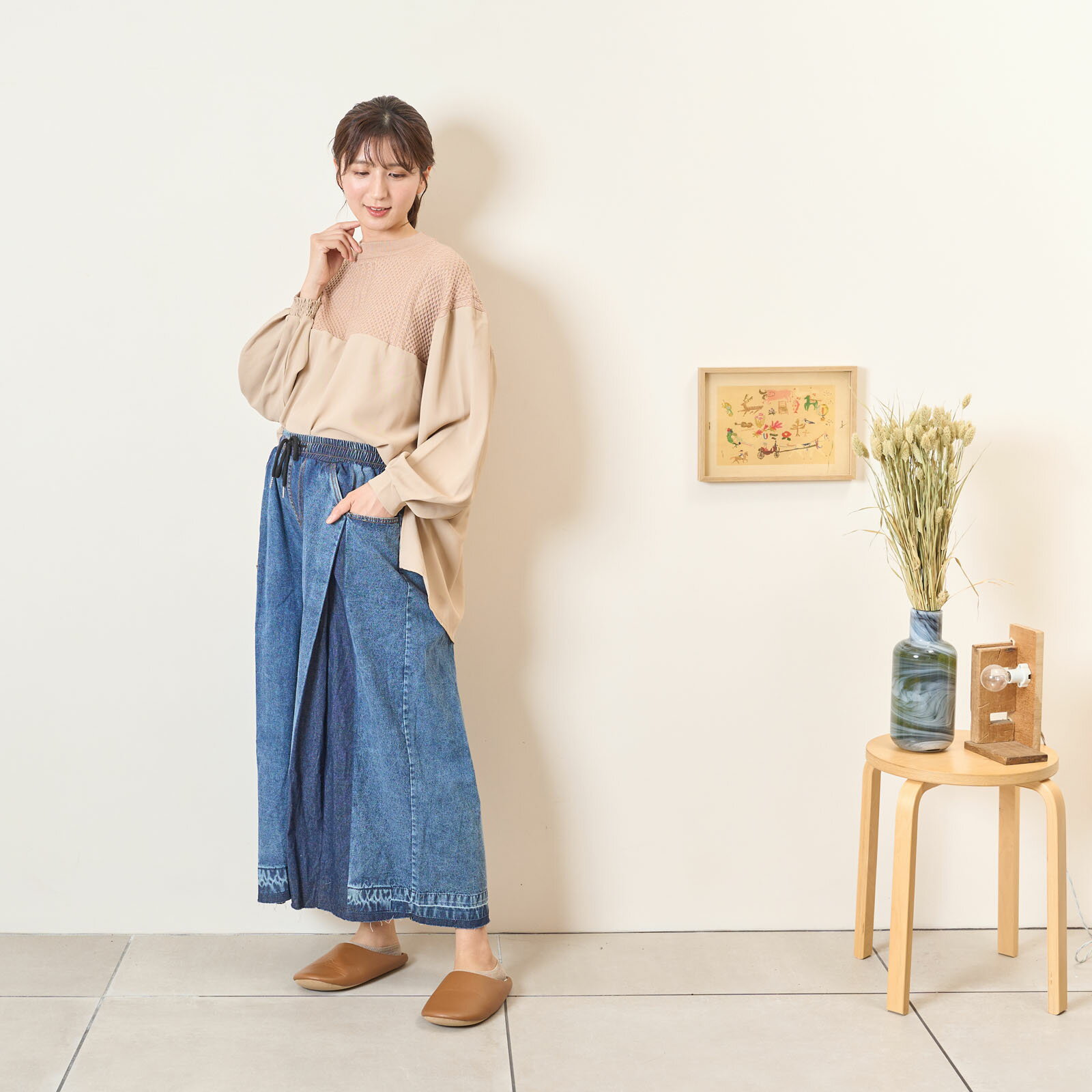 Rakuten - [for mom] デニムワイドパンツ レディース 産前産後 ママ 妊婦 春 夏 秋 冬 20代 30代 40代 OL [MS-0008]
