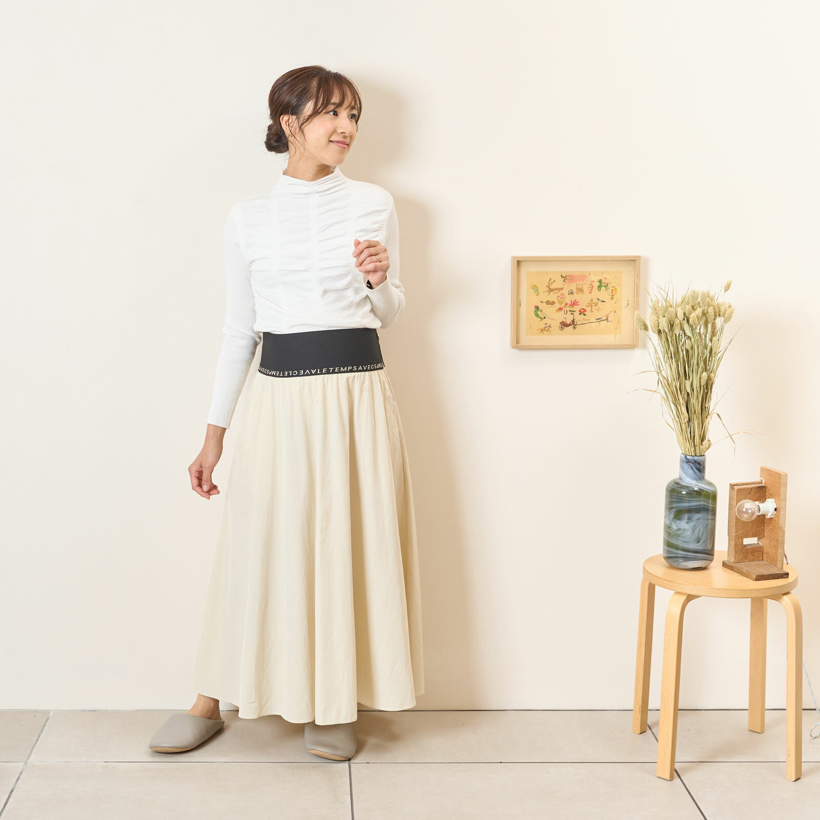 Rakuten - [for mom] ウエストゴム サイドジップスカート レディース 産前産後 ママ 妊婦 春 夏 秋 冬 20代 30代 40代 OL [MS-0013]
