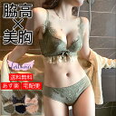 ブラジャー ナイトブラ ノンワイヤーブラ 上下セット ワイヤレスブラ 極厚パッド 超脇高 セット かわいい ノンワイヤー パッド一体型 レース ブラセット ショ...