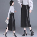 【限定記念価格!】本革 スカート レザースカート レディース ボトムス 細身 ひざ丈 ラムレザー ハイウエスト 脚長効果 美脚 OL 通勤 オフィス 普段着 オ...
