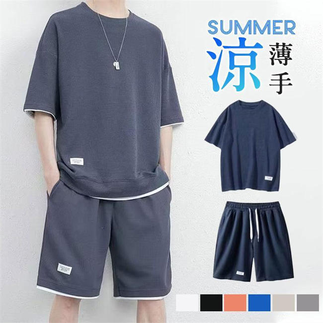 【P10倍 実質2,380円→2,023円 5/23まで】ジャージ上下 メンズ 半袖 スウェット 上下セット メンズファッション 夏服 半袖 スウェット 薄手 ハーフパンツ 接触冷感 ルームウェア 部屋着 カジュアル ゆったり 父の日 韓国風 薄手 無地 ゆったり セットアップ メンズ