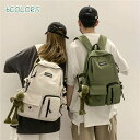 【P10倍 実質2,680円→2,278円 5/23まで】レディース リュック おしゃれ 軽い ナイロン 大人 韓国ファッション バックパック リュックサック ブルー グリーン レッド ブラック ポケット 多い 春 A4 大容量 軽量(4)
