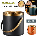 【限定記念価格!】アイスペール 溶けない 二重構造 全ステンレス構造 真空断熱 ハンドルとフタ付 保冷用 2L 3L 大容量 プロ仕様 家庭用 業務用 トング付き シャンパン ボトル パーティー食器 料亭 旅館 居酒屋 飲食店 アイスバケット ステンレス 氷入れ