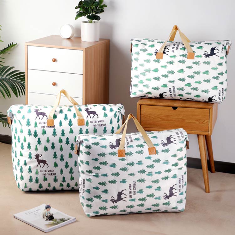 激安！フォーユー商店のシングル 防塵・除湿・防虫 バッグ 布団 収納ケース 羽毛布団 120L 押入れ収納 衣装収納ケース 撥水加工 毛布 大容量 一式 布団収納 敷き 羽毛布団 持ち手 収納袋 ダブル 85L 防水防湿 引っ越し 衣類収納ケース｜アングル3