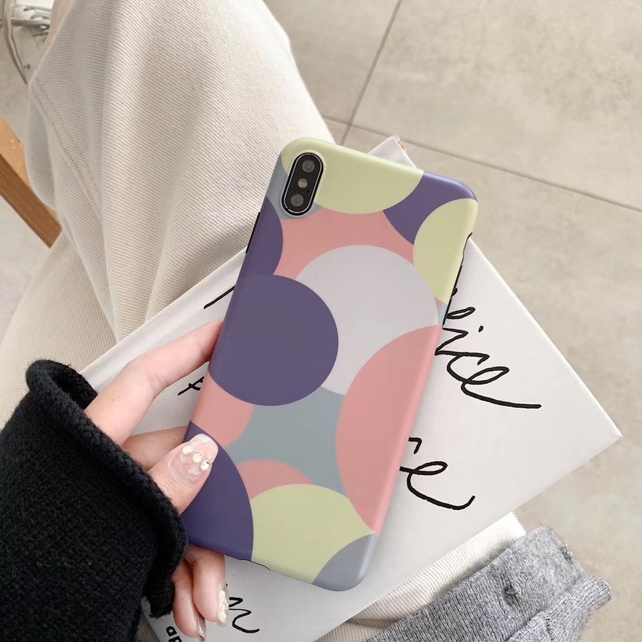 Rakuten - iPhone11 ケース iPhone se ケース iPhone XR XS 11Pro Max iPhone8 ケース サークル ドット グレー かわいい おしゃれ ファッション