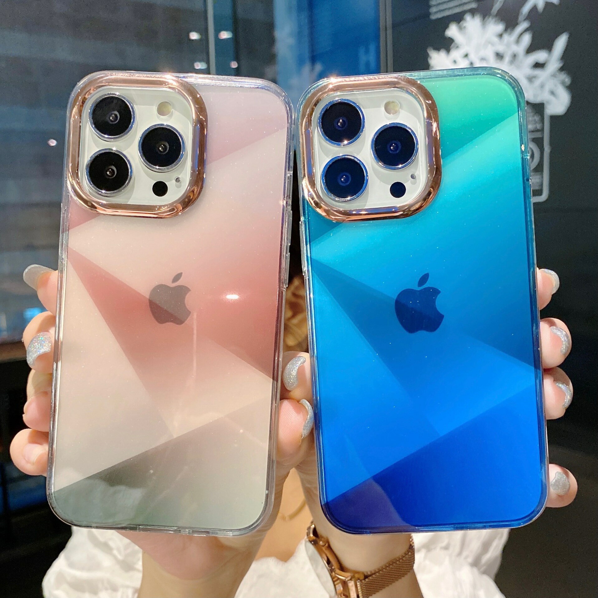 Rakuten - iPhone13mini ケース iPhone13 ケース iPhone13Pro ケース アイフォン13カバー iPhoneケース 韓国 ジオメトリック グラデーション 大人シック 大人可愛い ポリカーボネート