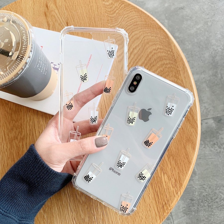 Rakuten - iPhone11 ケース iPhone se ケース iPhone XR XS 11Pro Max iPhone8 ケース かわいい クリア タピオカ 耐衝撃 おしゃれ ファッション
