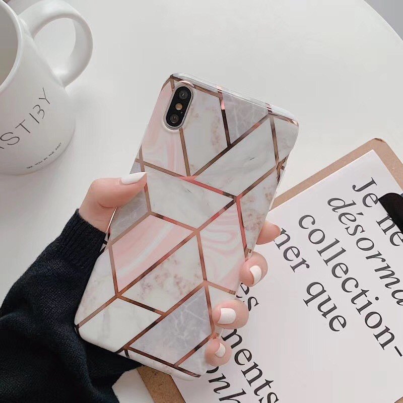 Rakuten - iPhone12 mini ケース iPhone11 ケース iPhone se ケース iPhone XR XS 11Pro Max iPhone8 ケース かわいい 幾何学 大理石 マーブル ピンク おしゃれ ファッション