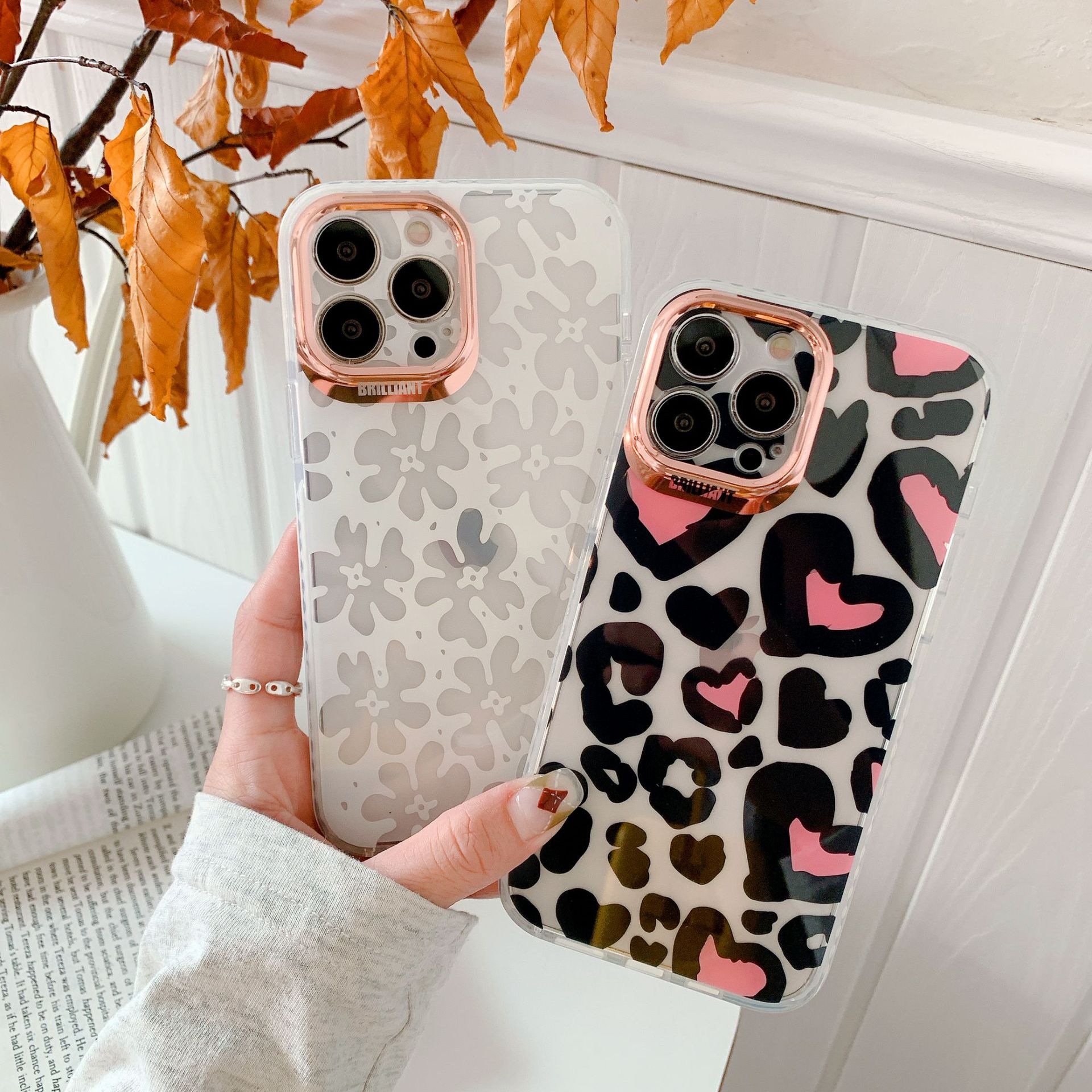 Rakuten - iPhone13 ケース iPhone13Pro ケース iPhone13 カバー 韓国 かわいい 花柄 フラワー ハート アニマル ブリリアント 北欧風 おしゃれ iPhoneケース アイフォン13プロマックス ファッション