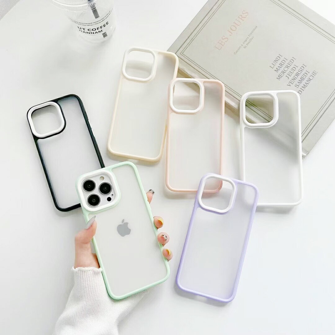 Rakuten - iPhone14 ケース iPhone13 ケース iPhone13 mini Pro ケース iPhone13ProMax ケース 韓国 かわいい クリア 透明 半透明 薄い 軽量 軽い スマホケース おしゃれ 大人かわいい 可愛い シンプル マット パステルカラーペールカラー