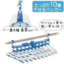 洗濯 ハンガー 10連 洗濯ハンガー 室内干し 部屋干し マンション 低竿 対応 スライド式10連 ハンガー F-13 シャツハンガー 物干しハンガー 外干し スライドアーム 伸縮 鴨居 洗濯グッズ 屋外 傾かない 肩幅調節