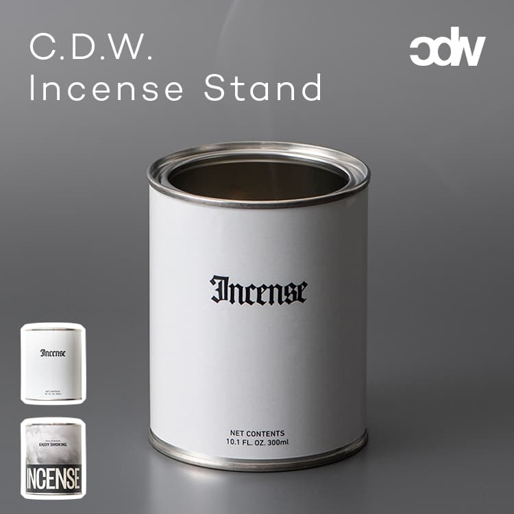 お香立て C.D.W. Incense Stand Gotisch Smoke CANDY DESIGN & WORKS インセンスホルダー インセンススタンド キャンディデザインアンドワークス CIS06 おしゃれ 灰がこぼれない 日本製 ゴティッシュ スモーク お香 スタンド 缶 モノトーン 縦 立て 金属