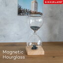 砂時計 マグネティックアワーグラス キッカーランド Magnetic Hourglass KIKKERLAND 時計 1分間 砂鉄 マグネット アート ガラス ユニー..