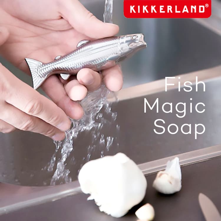 【あす楽 ポイント10倍】ステンレスソープ Fish Magic Soap フィッシュマジックソープ kikkerland キッカーランド