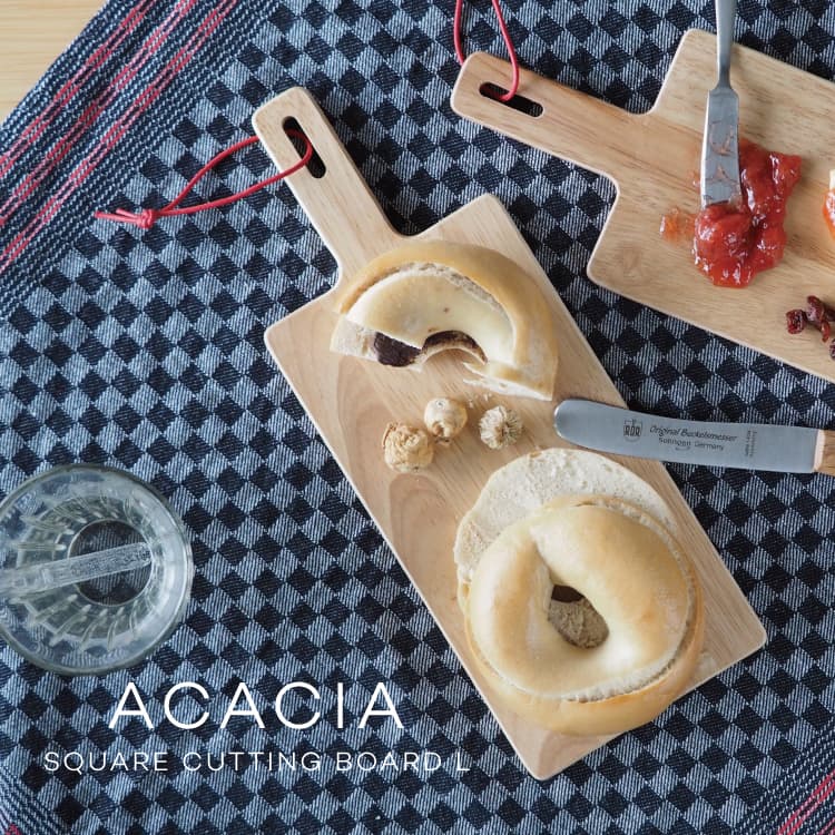  ACACIA SQUARE CUTTING BOARD L アカシア AA-029NT カッティングボード ウッド ナチュラル シンプル 四角 ワンプレート プレート アウトドア まな板 ベランピング パーティ キッチン 木製トレー トレイ 木製 お皿 食器 木製食器 取り皿 朝食 パン