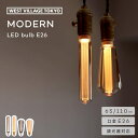 LED電球 MODERN LED Bulb E26 モダン バルブ 省エネ 電球色 65lm 110lm エジソンバルブ エジソン球 フィラメント風 調光器対応 レトロ ヴィンテージ 口金 E26 GOLD GRAY 照明 間接照明 ライト 裸電球 かわいい シンプル おしゃれ かわいい きれい 素敵