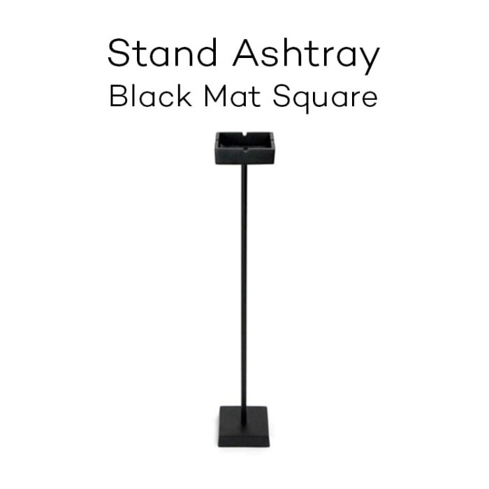 灰皿 スタンド 屋外 Stand Ashtray Black Mat Square スタンドアッシュトレイ