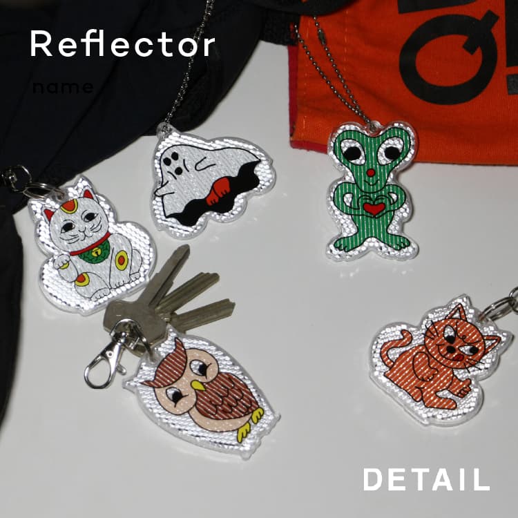 反射 キーホルダー Midori Komatsu リフレクター 光る チャーム キーリング フィンラ ...