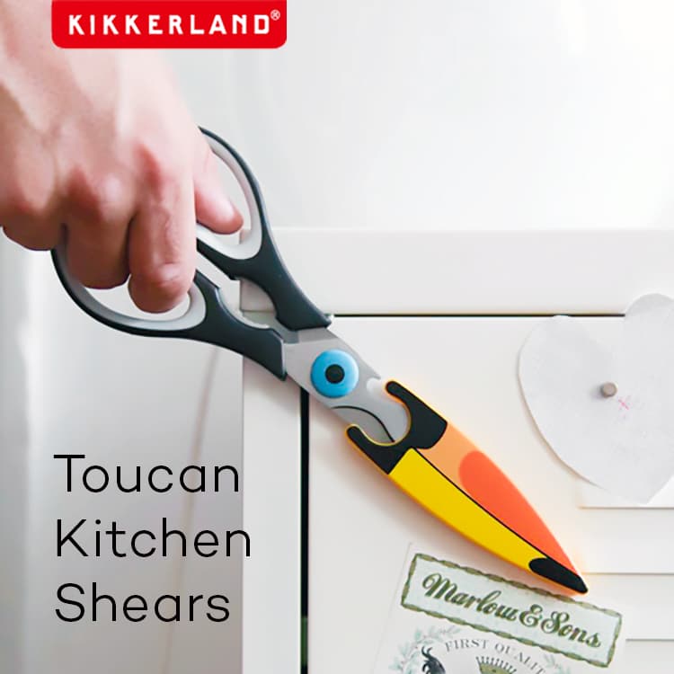 【ネコポス200円】【ポイント10倍】キッチンばさみ Toucan Kitchen Shears チューカンキッチンシーア KIKKERLAND キッカーランド キッチンバサミ マグネット ケース キャップ キッチン はさみ ハサミ キッチングッズ オオハシ 鳥 アニマル カラフル