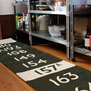 キッチン ラグ BUS STATION KITCHEN MAT バスステーション 50×180 洗える 台所 Mercros