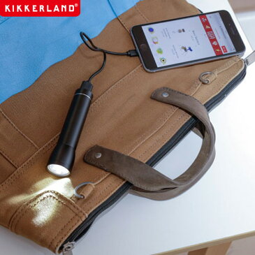 【あす楽　ポイント10倍】フラッシュライトパワーバンク Flashlight Power Bank モバイルバッテリー 懐中電灯 Kikkerland キッカーランド