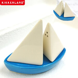 【ポイント10倍】塩コショウ入れ/シェーカー/sail away salt & pepper shakers/ヨット/kikkerland/