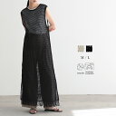 【最大20%OFFクーポン 21日9:59迄】メッシュニットワンピース 透かし編み サマーニット ノースリーブ 透け感 重ね着 レイヤード シンプル おしゃれ ...