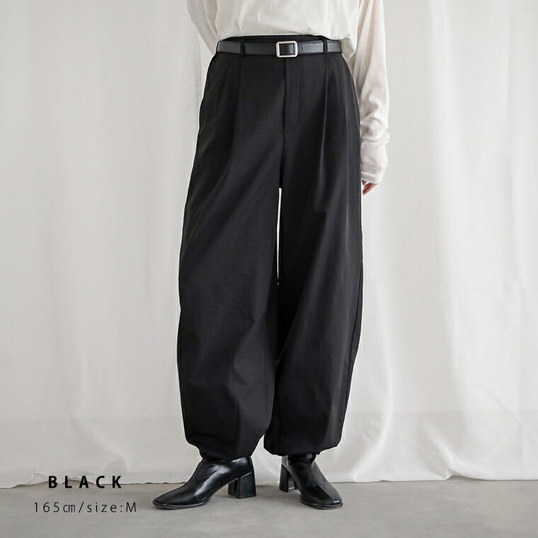 【スーパーSALE！最大30％OFFクーポン 11日9:59迄】バルーンシルエット タックパンツ パンツ ボトムス レディース 裾ゴム ウエストバックゴム ストレッチ UVカット 接触冷感 静電気防止 低身長 高身長 エコ 着回し 26AW 春 夏 秋 M L LL 洗濯可 for/c フォーシー forc-wear-10001168 for/c(フォーシー) サンプル画像3