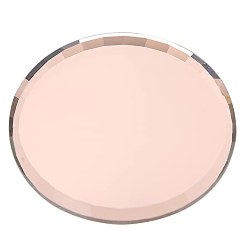 【送料無料】ネイルアートパレット、 鏡 円形 混色 ガラス 偽のマニキュア 化粧 ディスプレイプレート..