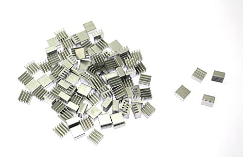 【送料無料】navire アルミ 製 冷却フィン ヒートシンク 100個 セット シルバー