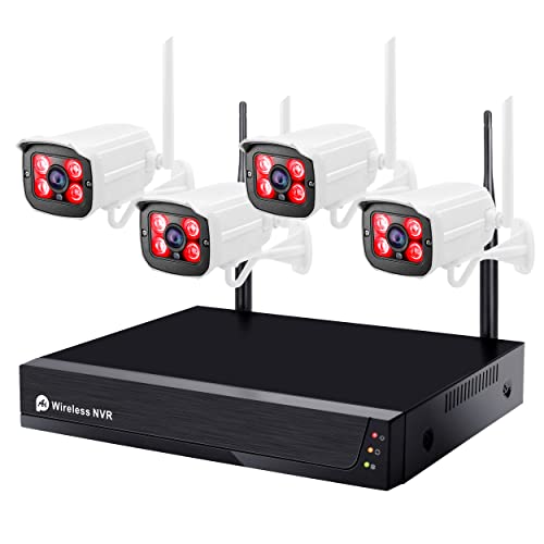 【送料無料】防犯カメラ ワイヤレス カメラ 4台 セット 無線 wi-fi 屋外 工事不要 家庭用 小型 監視カ..