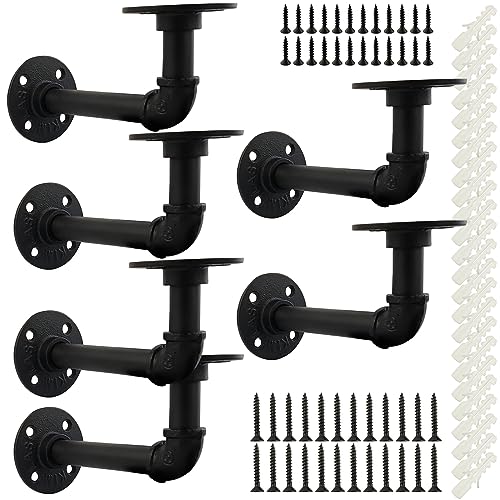 【送料無料】AeKeatDa 6個セット シェルフブラケット、水パイプブラケット 棚受け ブラケット 壁掛けラ..