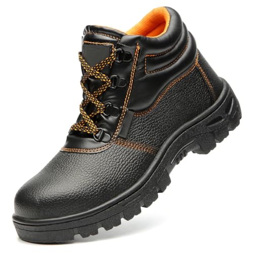 【送料無料】[X-cross] クロス 作業ブーツ ハイカット 先芯入り PUレザー 靴 カジュアル アウトドア 作..