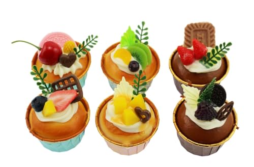 【送料無料】speed mao 本物 そっくり かわいい カップケーキ 食品サンプル 食品模型 6個 セット