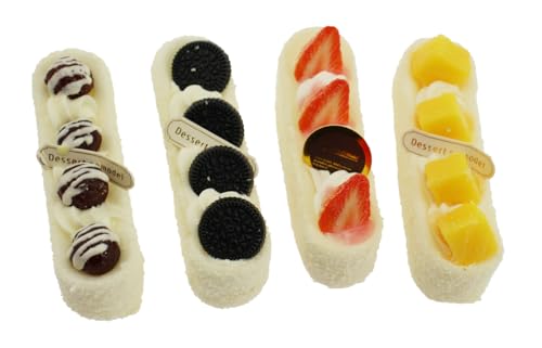 【送料無料】speed mao 本物 そっくり おいしそうな ロング ケーキ 食品模型 食品サンプル 4種類 セット