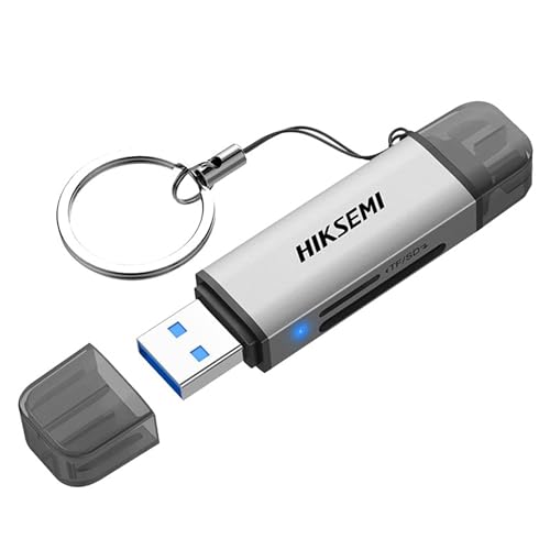 【送料無料】HIKSEMI SDカードリーダー USB 3.2 最高100MB/s超高速転送 OTG対応 Type-C 2-in-1カードリーダー SD/TF同時読み書き MacBook、Windows PC、Androidスマホ、タブレットに対応