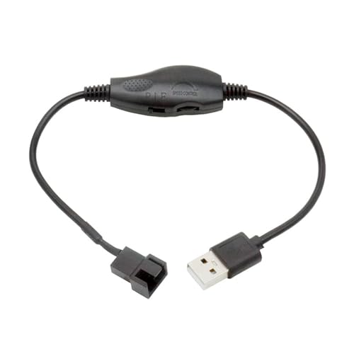 【送料無料】YANYULI PCファンパワーアダプター USB スイッチケーブル USBから4pin 5V-12V 調整スイッチ付き コネクタコンバーター 安定 データ伝送 USB A - デュアル 3ピン/4ピン