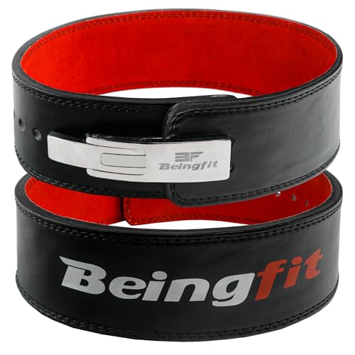 【送料無料】Beingfit プロ仕様 レバーアクションベルト | 安定感 筋トレベルト | 高耐久 パワーベルト..