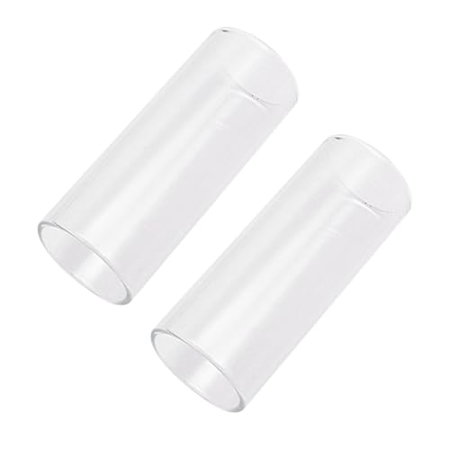 【送料無料】Alasum ギター スライド 2本セット 透明 スライドバー ショート ミディアム エ ...