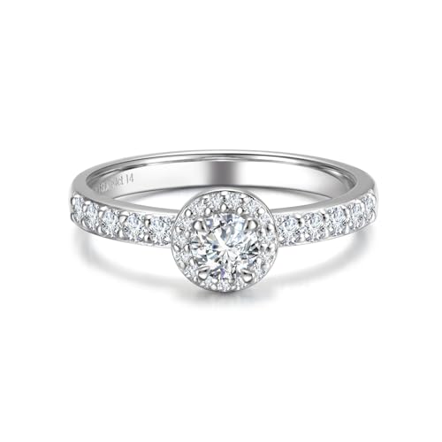 楽天フォーディア虹むすび【送料無料】[AGVANA] プロポーズリング レディース リング 婚約指輪 ラボグロウンダイヤモンド 12号/13号/14号 [ 0.82ct / 0.64ct ] 「halo」ハローシリーズ 結婚 指輪 シルバー 日常生活 旅行 つけっぱなし ホワイトデー お返し ギフト クリスマス プレゼント ラッピン